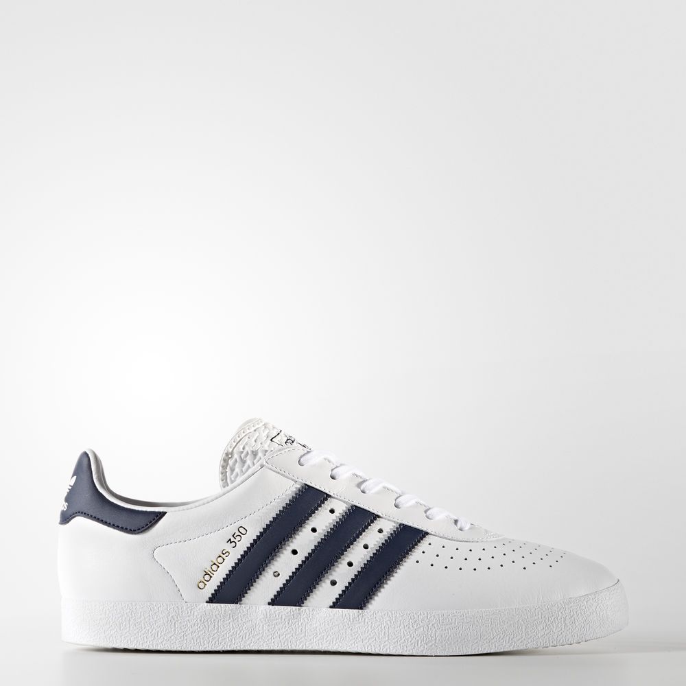 Adidas 350 - Originals γυναικεια - Ασπρα/Σκουρο Μπλε/Χρυσο Χρωμα Μεταλλικός,Μέγεθος: EU 36 – 54 2/3